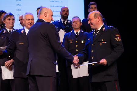 Slavnostna podelitev listin o napredovanju v čine gasilski častnik, višji gasilski častnik in visoki gasilski častnik (20)